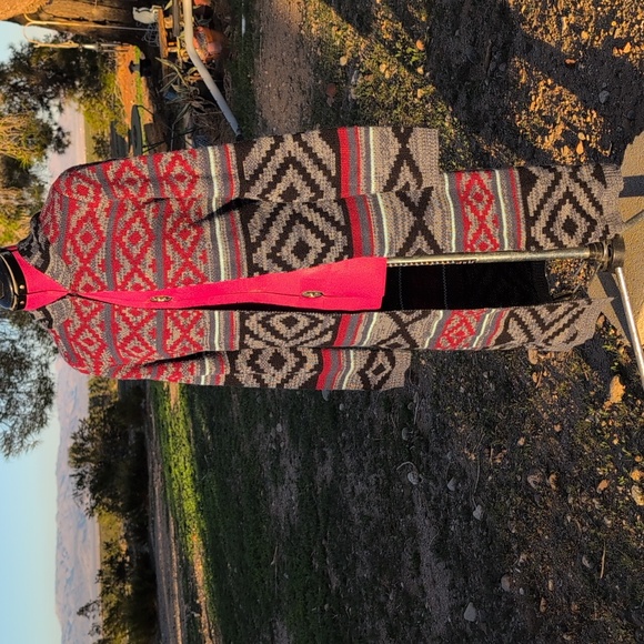 KEREN hart Sweaters - Vintage 80's 90's KEREN HART Knit Long Soft Sweater Duster & Hoodie Hood Sz S